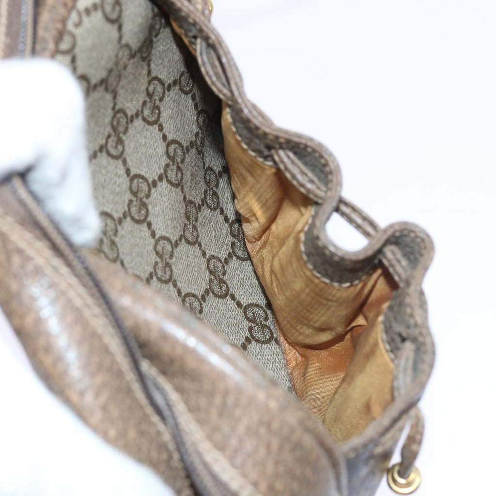 GUCCI GG Supreme Shoulder Bag PVC Leather Beige 54691