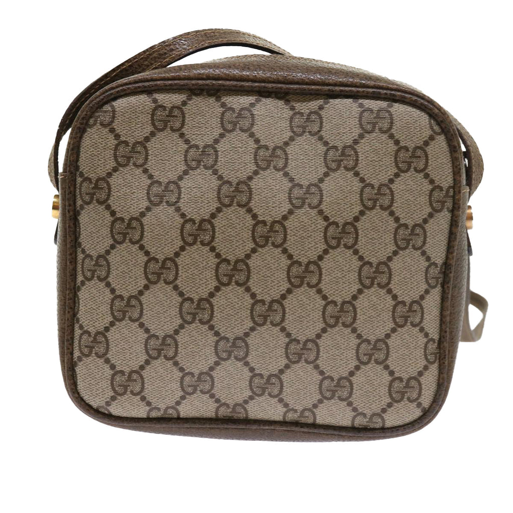 GUCCI GG Supreme Shoulder Bag PVC Leather Beige 54691