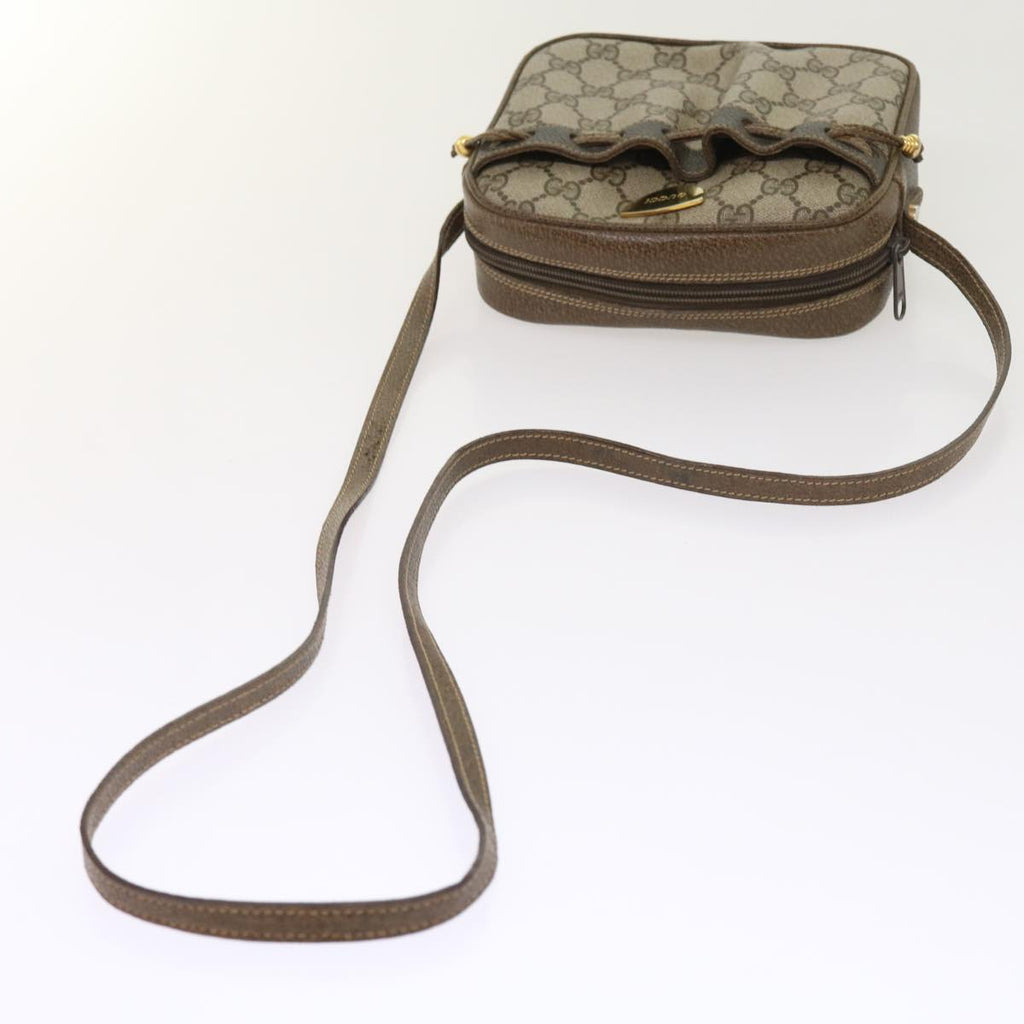 GUCCI GG Supreme Shoulder Bag PVC Leather Beige 54691