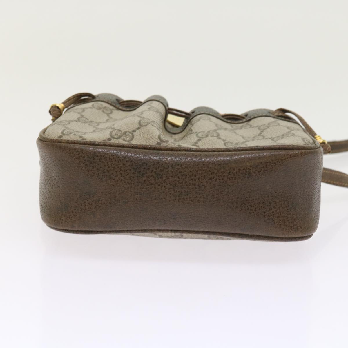 GUCCI GG Supreme Shoulder Bag PVC Leather Beige 54691