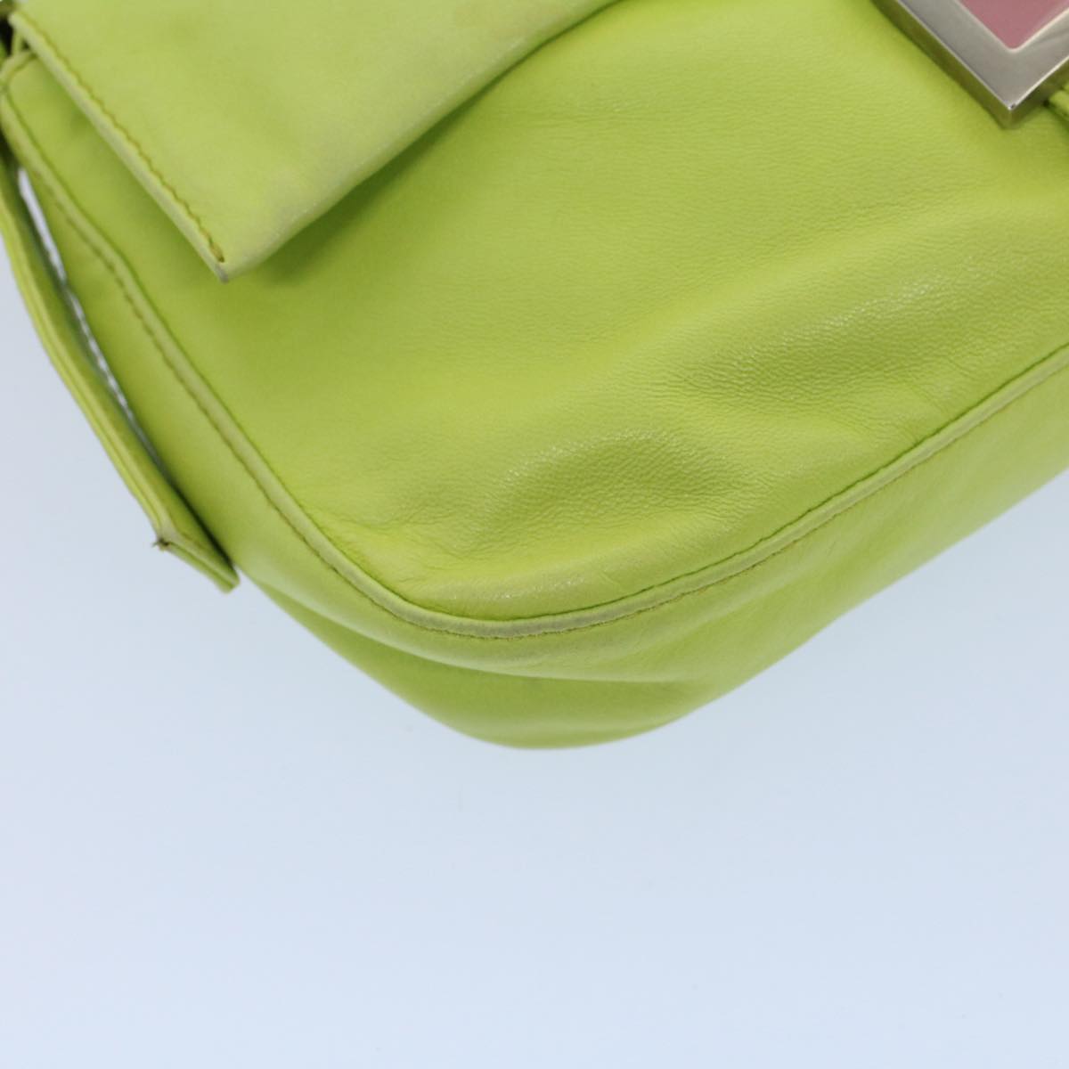 FENDI Mamma bucket Shoulder Bag Leather Green 2318 26424 008 54704