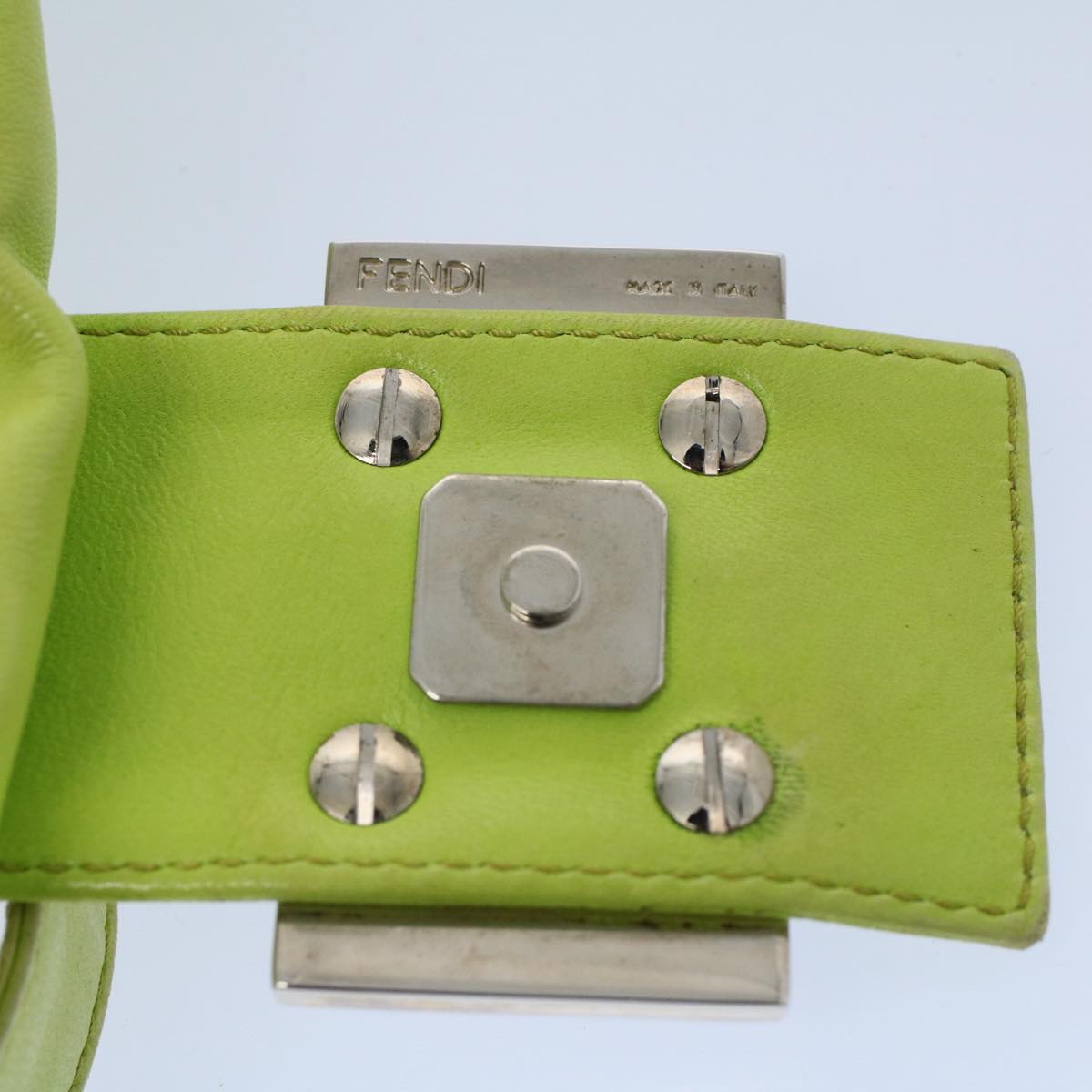 FENDI Mamma bucket Shoulder Bag Leather Green 2318 26424 008 54704