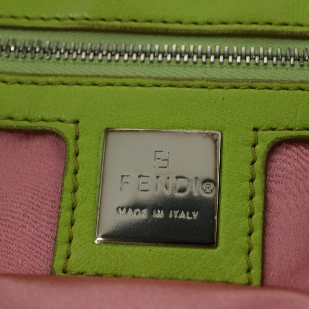 FENDI Mamma bucket Shoulder Bag Leather Green 2318 26424 008 54704