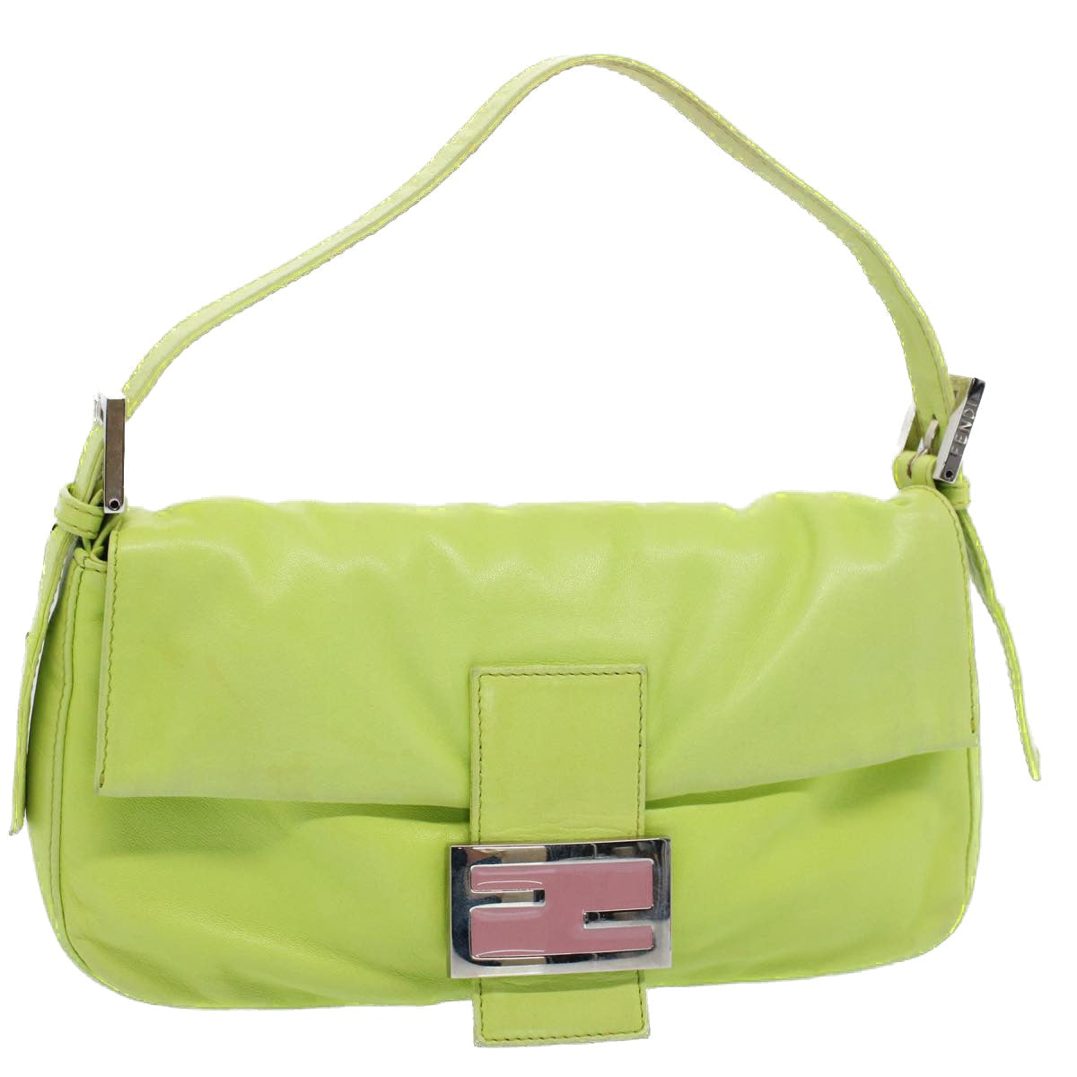 FENDI Mamma bucket Shoulder Bag Leather Green 2318 26424 008 54704