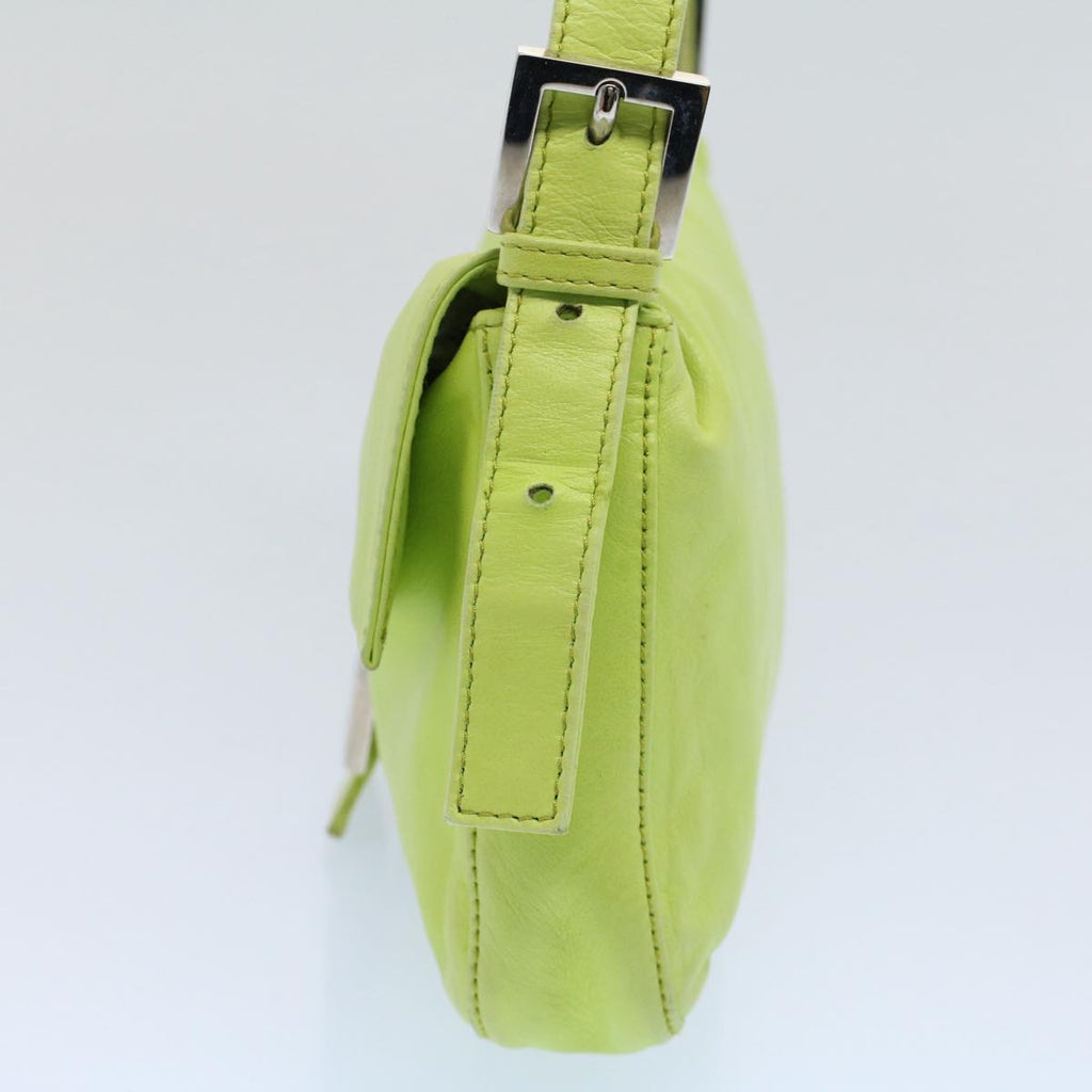 FENDI Mamma bucket Shoulder Bag Leather Green 2318 26424 008 54704