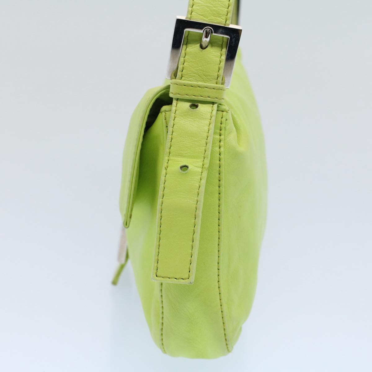 FENDI Mamma bucket Shoulder Bag Leather Green 2318 26424 008 54704