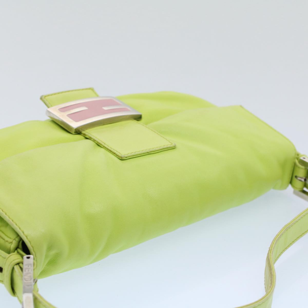 FENDI Mamma bucket Shoulder Bag Leather Green 2318 26424 008 54704