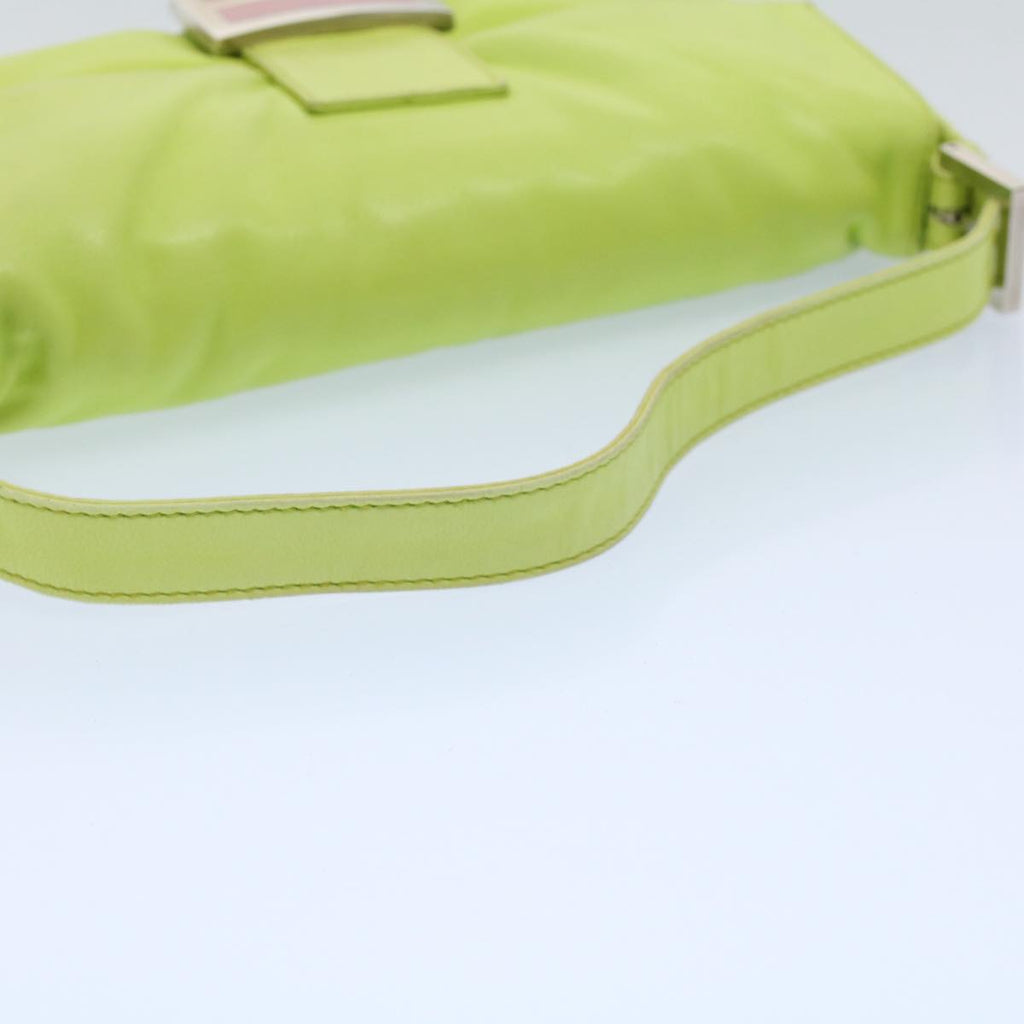 FENDI Mamma bucket Shoulder Bag Leather Green 2318 26424 008 54704