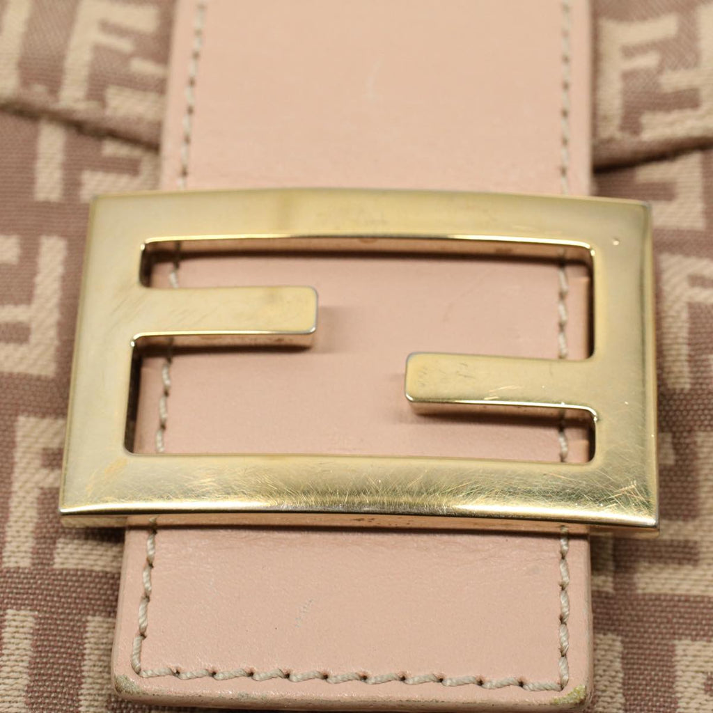 FENDI Zucchino Canvas Mamma bucket Hand Bag Beige 54705