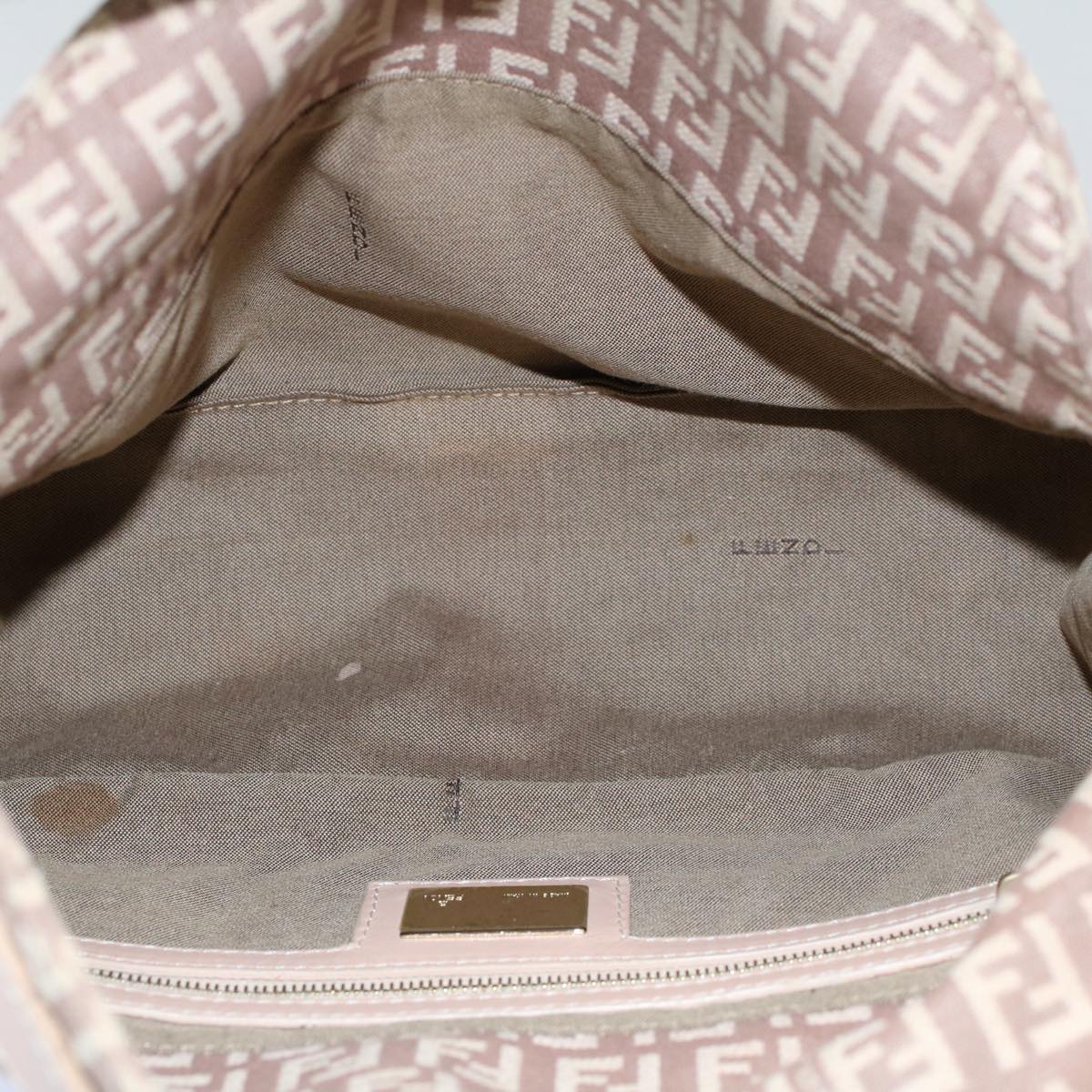 FENDI Zucchino Canvas Mamma bucket Hand Bag Beige 54705