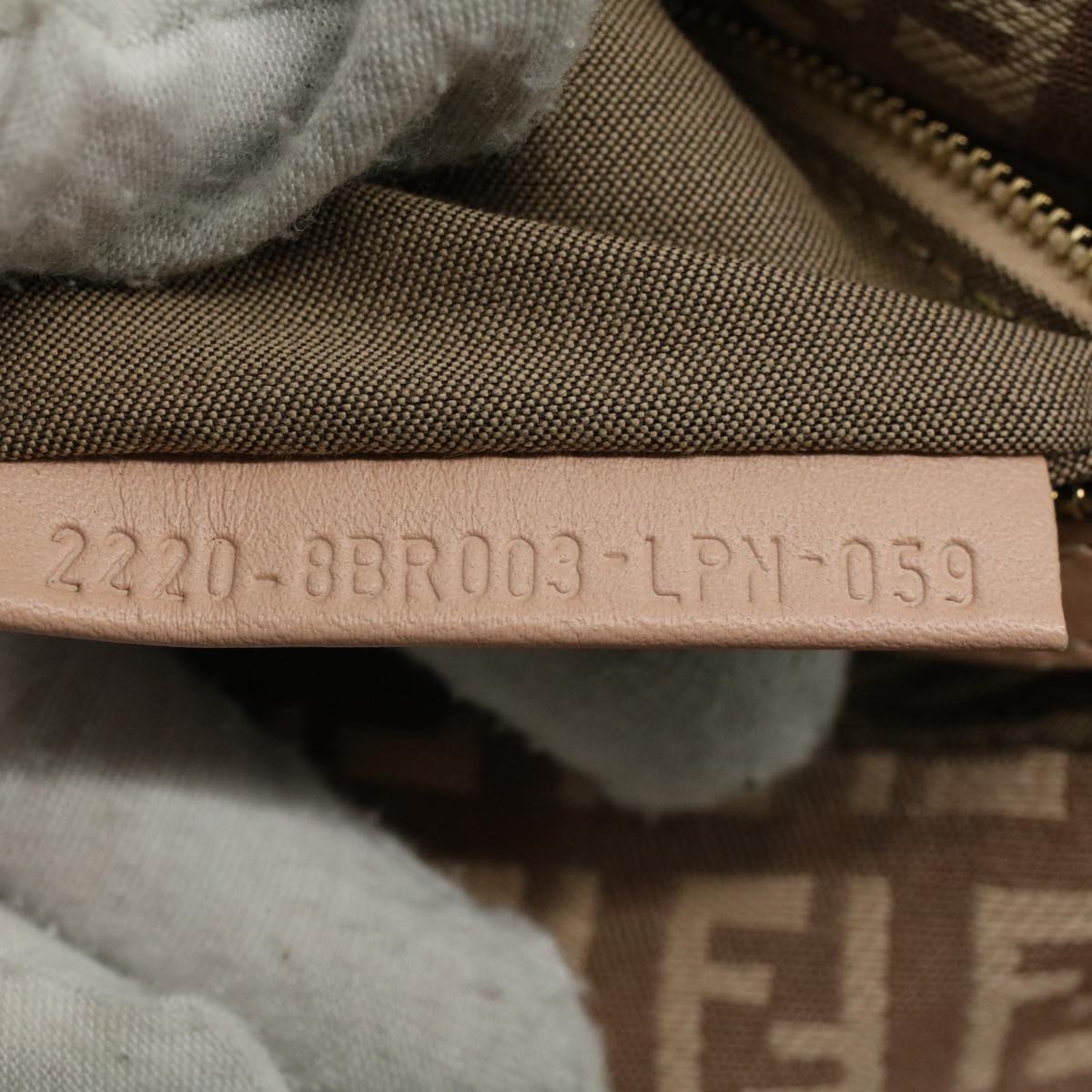FENDI Zucchino Canvas Mamma bucket Hand Bag Beige 54705