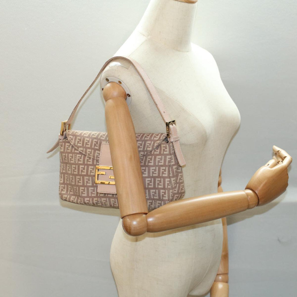 FENDI Zucchino Canvas Mamma bucket Hand Bag Beige 54705