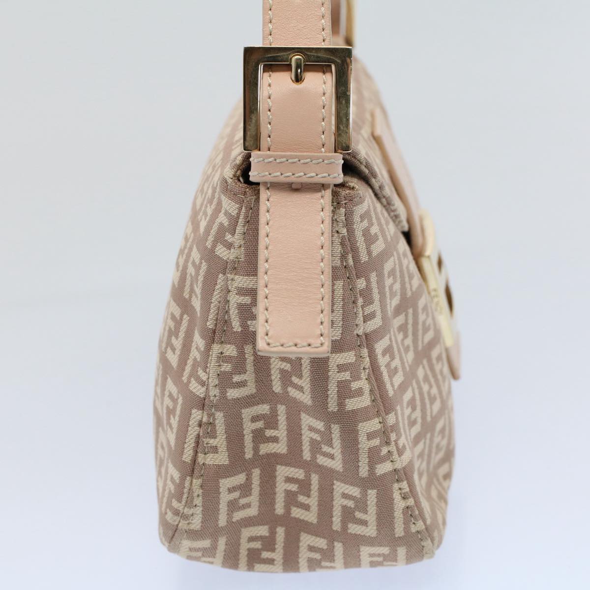 FENDI Zucchino Canvas Mamma bucket Hand Bag Beige 54705