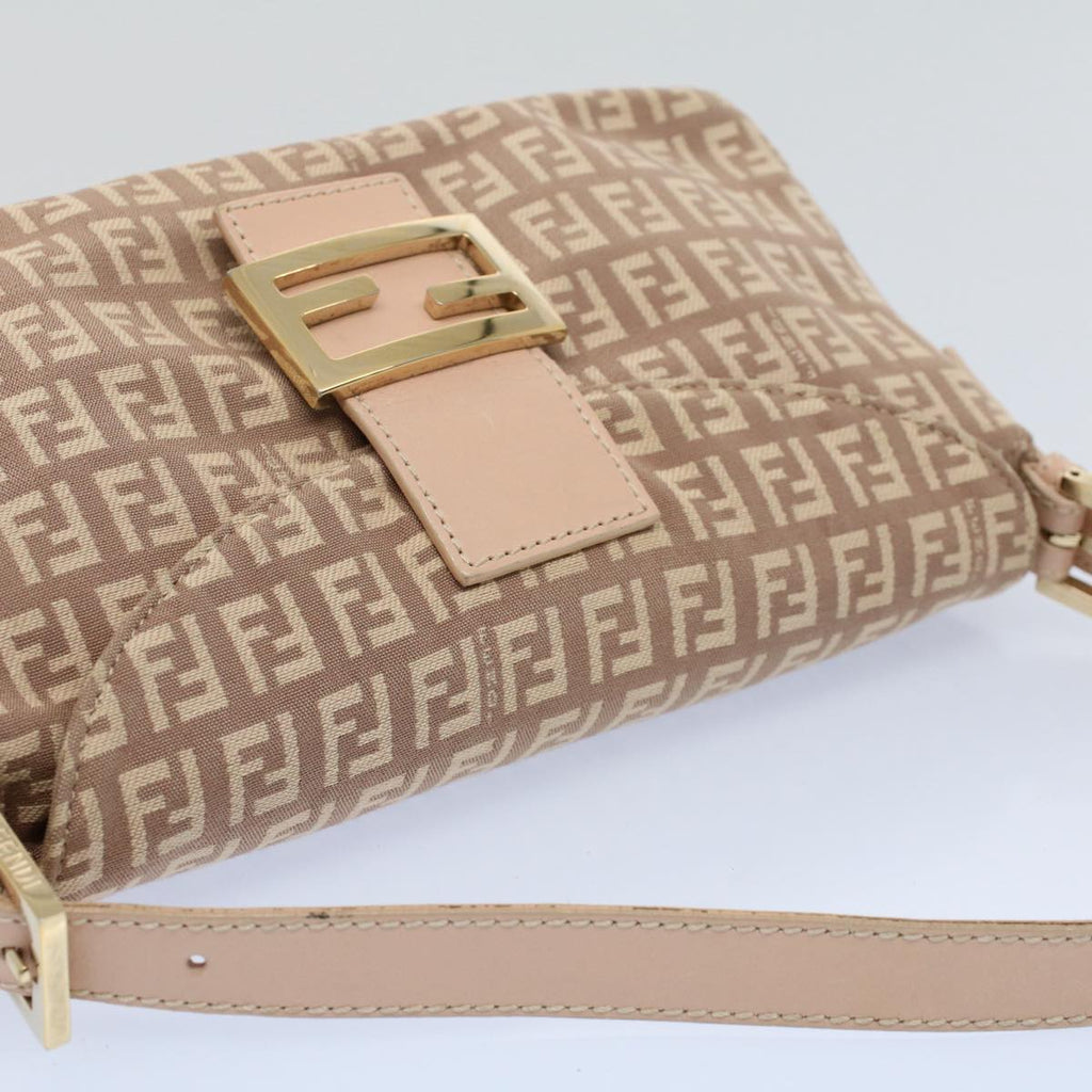 FENDI Zucchino Canvas Mamma bucket Hand Bag Beige 54705