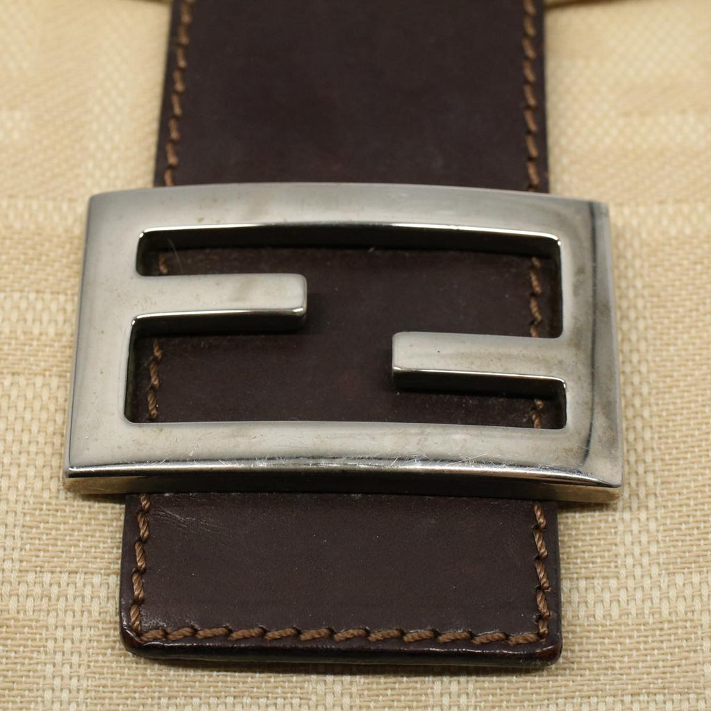 FENDI Zucca Canvas Mamma bucket Shoulder Bag Beige 54706
