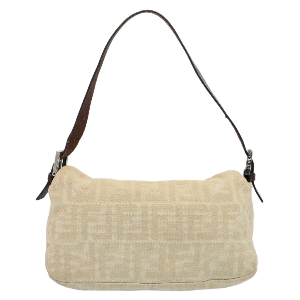 FENDI Zucca Canvas Mamma bucket Shoulder Bag Beige 54706