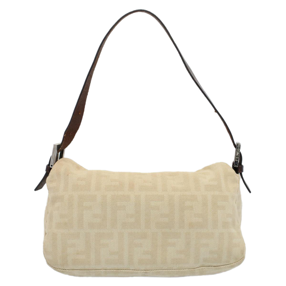 FENDI Zucca Canvas Mamma bucket Shoulder Bag Beige 54706