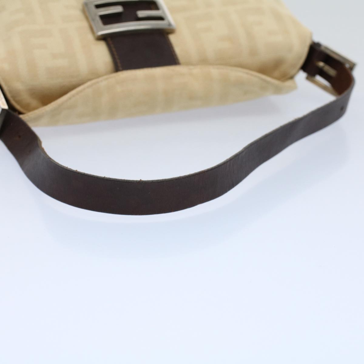 FENDI Zucca Canvas Mamma bucket Shoulder Bag Beige 54706