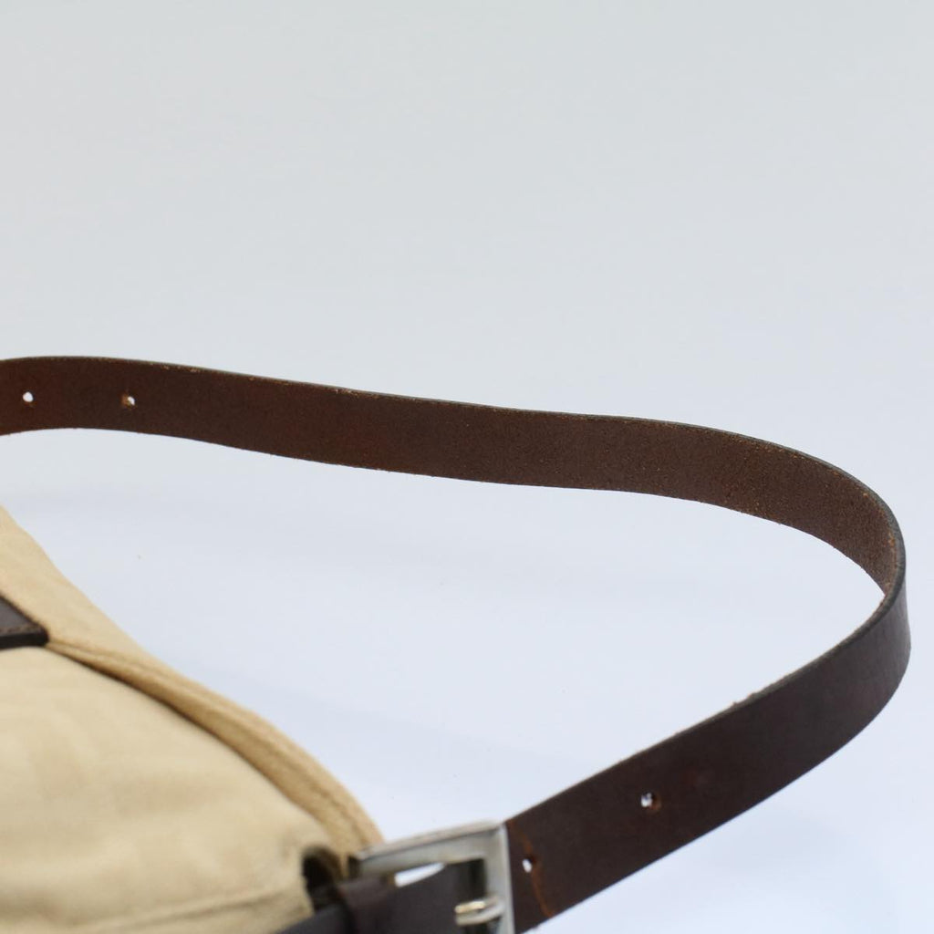 FENDI Zucca Canvas Mamma bucket Shoulder Bag Beige 54706