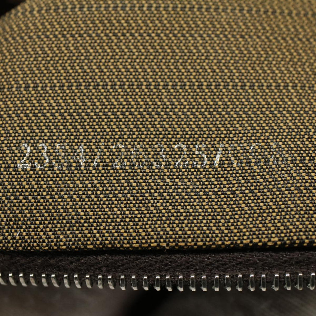 FENDI Zucca Canvas Mamma Baguette Shoulder Bag Black Brown 54707