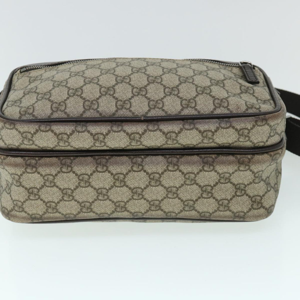 GUCCI GG Canvas Shoulder Bag PVC Leather Beige 114531 54753