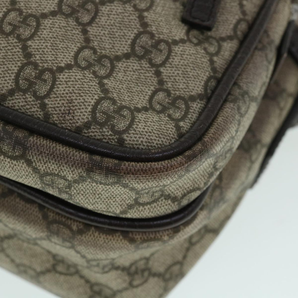 GUCCI GG Canvas Shoulder Bag PVC Leather Beige 114531 54753