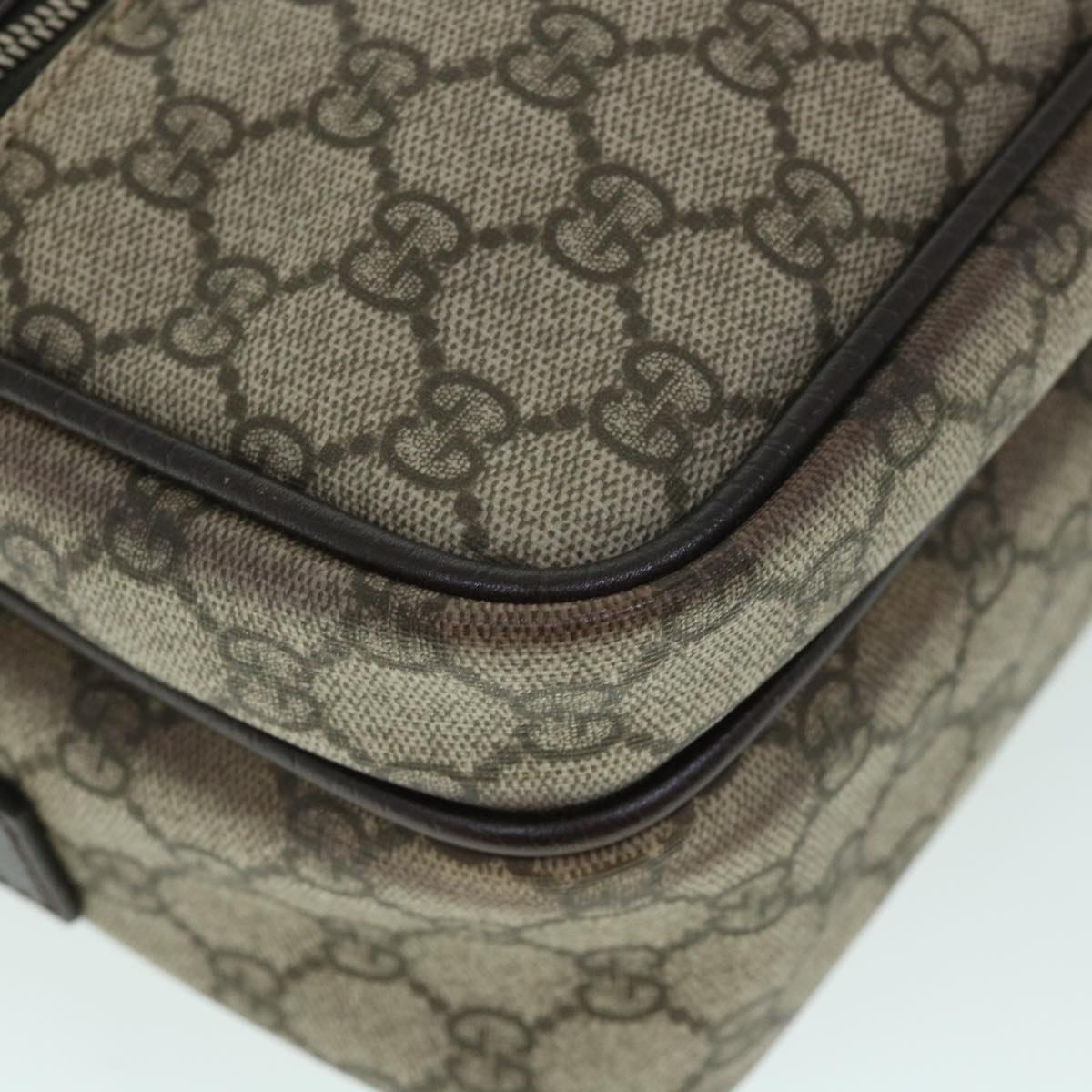 GUCCI GG Canvas Shoulder Bag PVC Leather Beige 114531 54753
