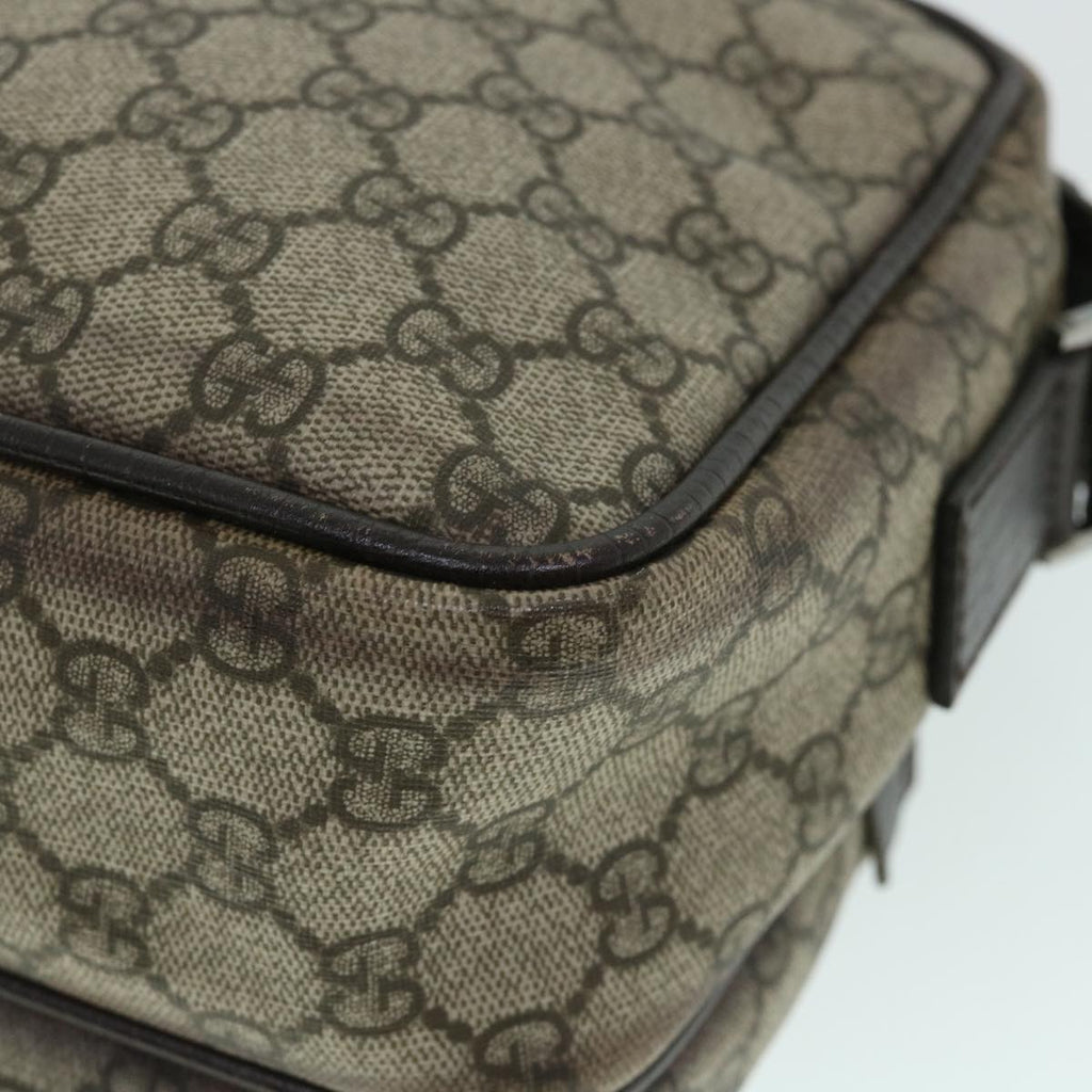 GUCCI GG Canvas Shoulder Bag PVC Leather Beige 114531 54753