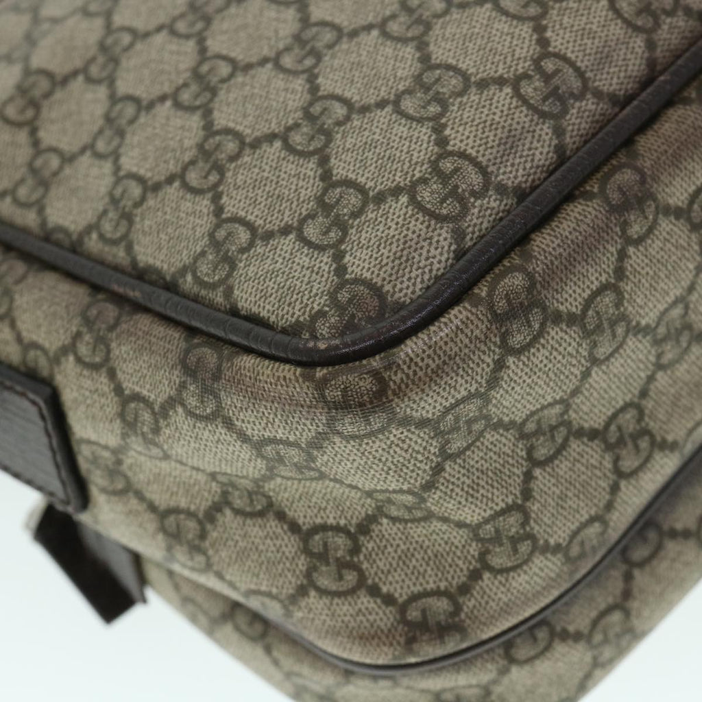 GUCCI GG Canvas Shoulder Bag PVC Leather Beige 114531 54753