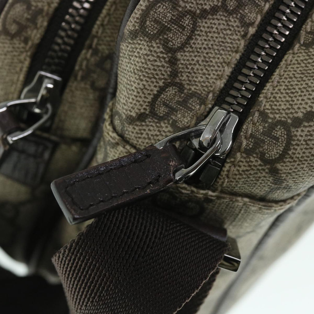 GUCCI GG Canvas Shoulder Bag PVC Leather Beige 114531 54753