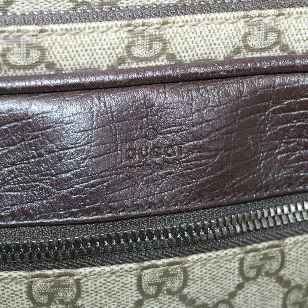 GUCCI GG Canvas Shoulder Bag PVC Leather Beige 114531 54753