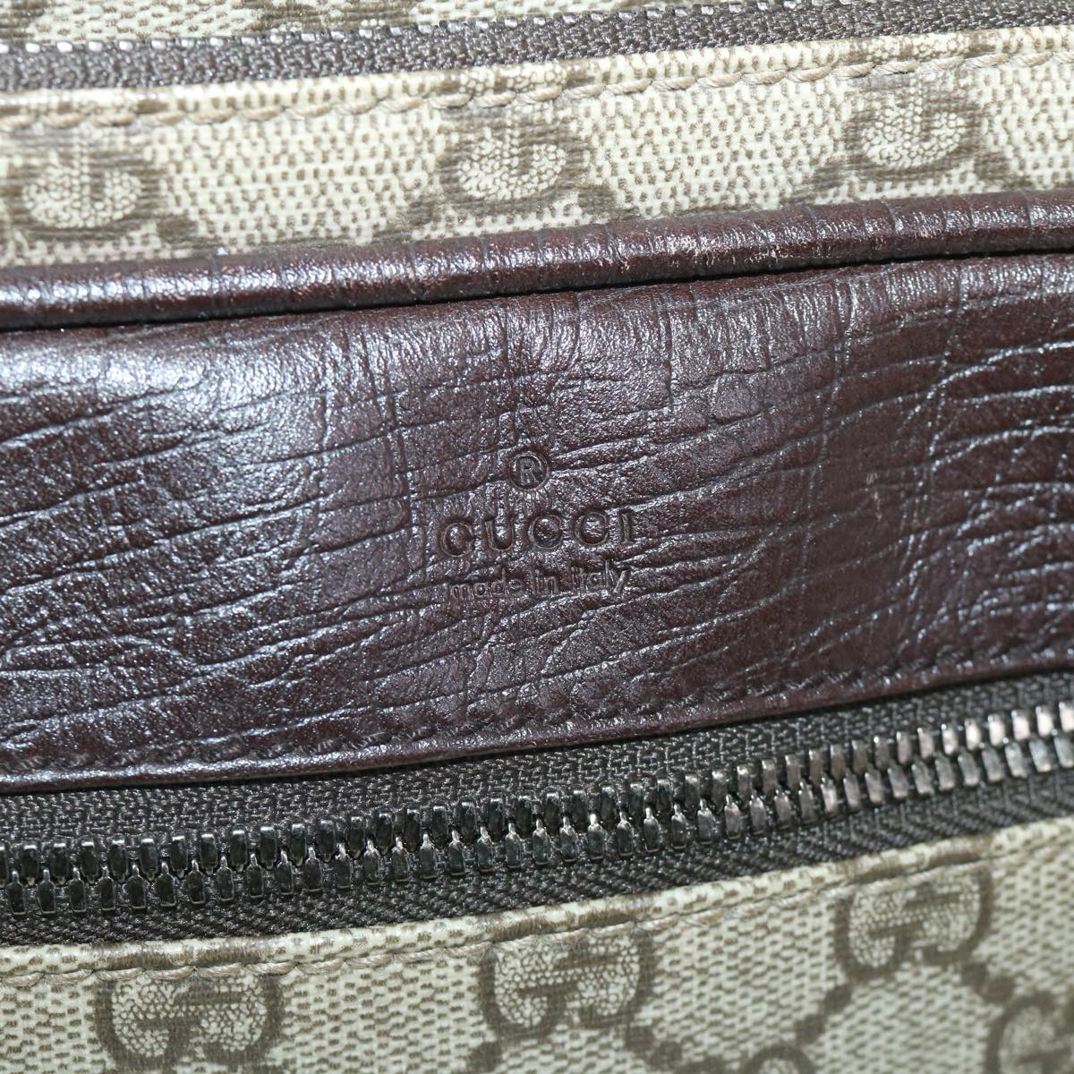 GUCCI GG Canvas Shoulder Bag PVC Leather Beige 114531 54753
