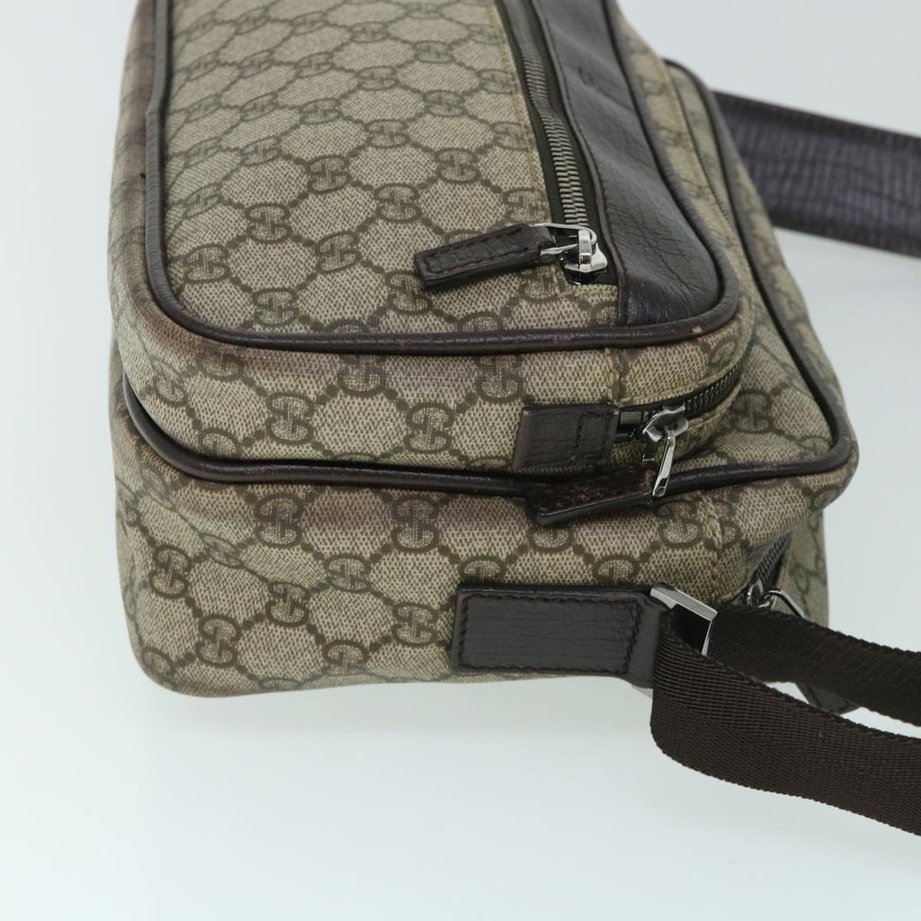 GUCCI GG Canvas Shoulder Bag PVC Leather Beige 114531 54753