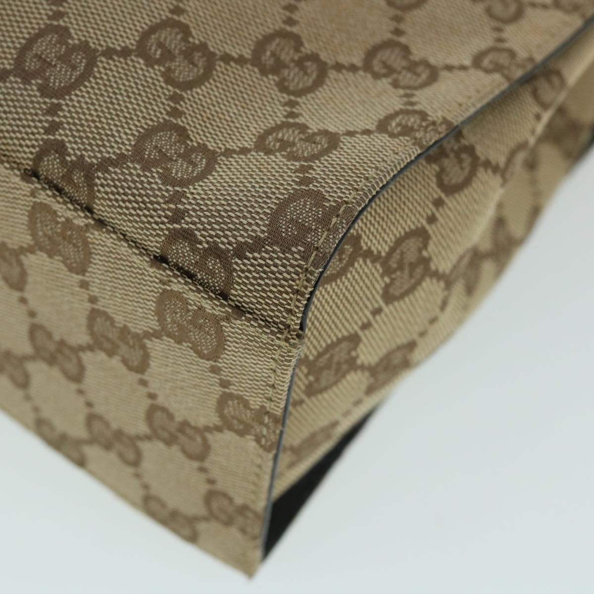 GUCCI GG Canvas Bamboo Hand Bag Beige 002 1016 54755