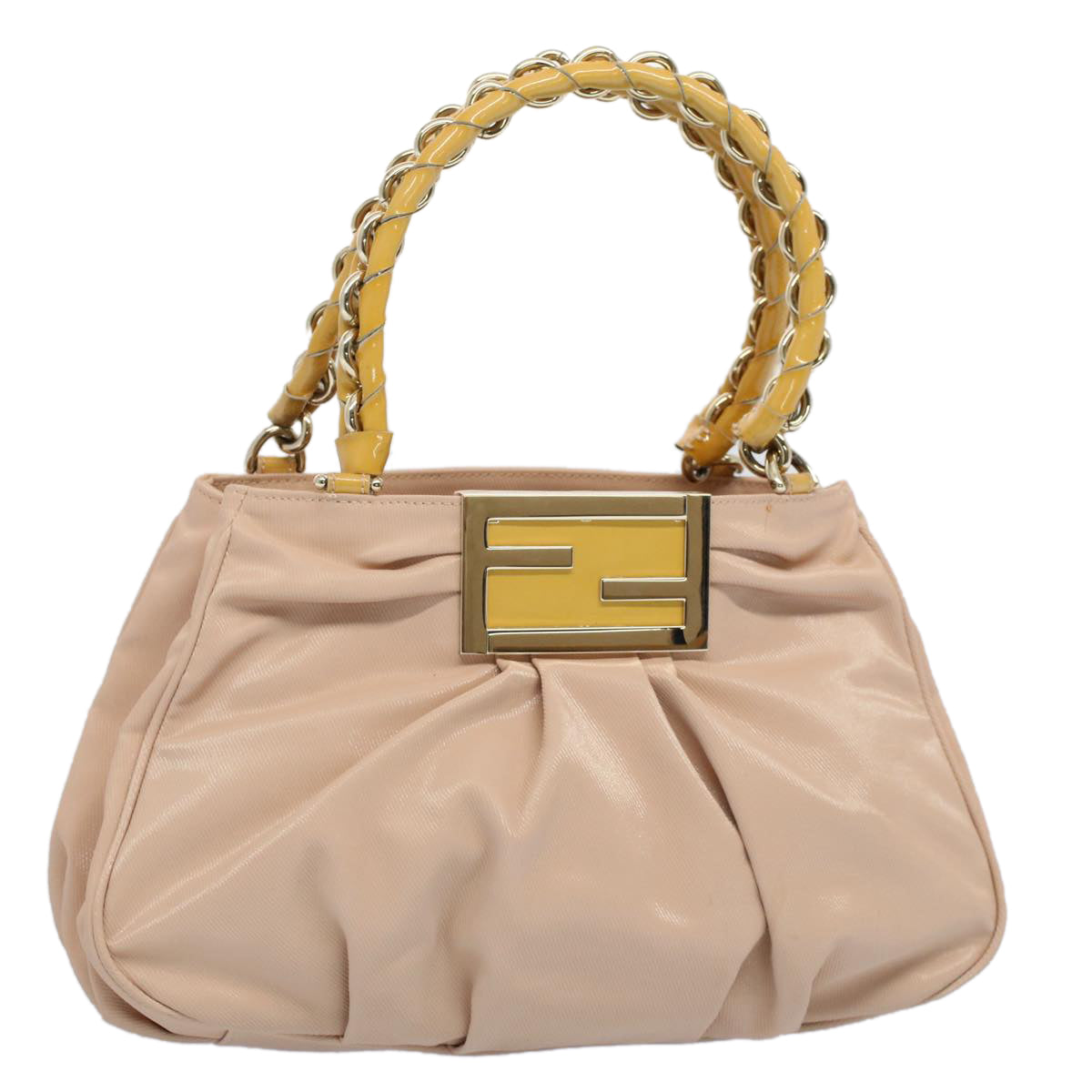 FENDI Chain Hand Bag Nylon Pink 54757