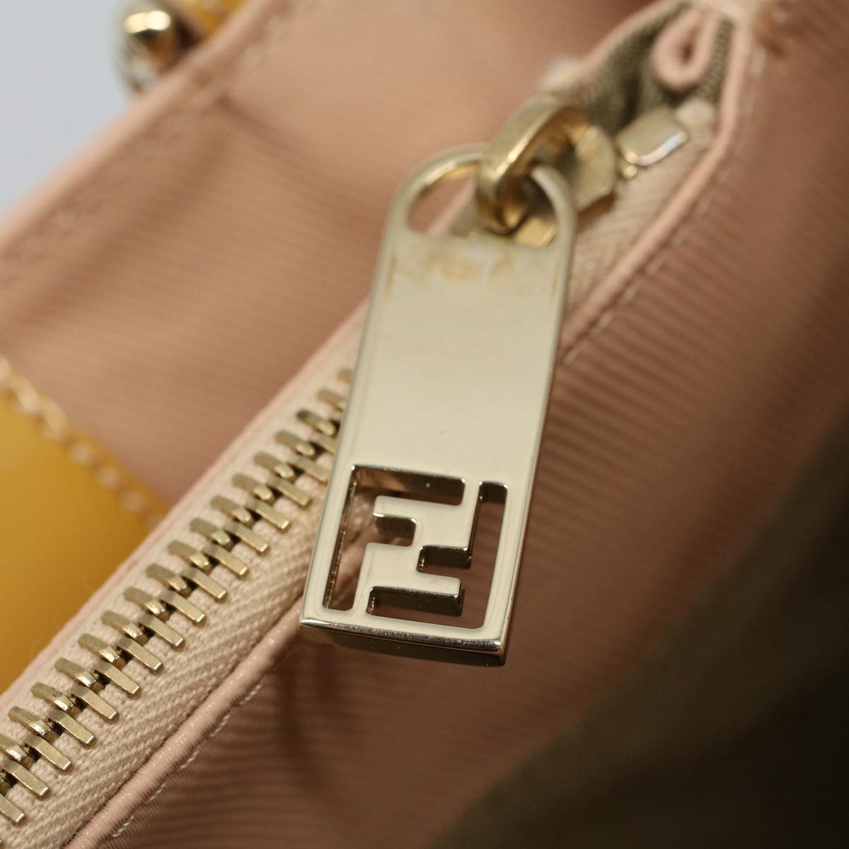 FENDI Chain Hand Bag Nylon Pink 54757