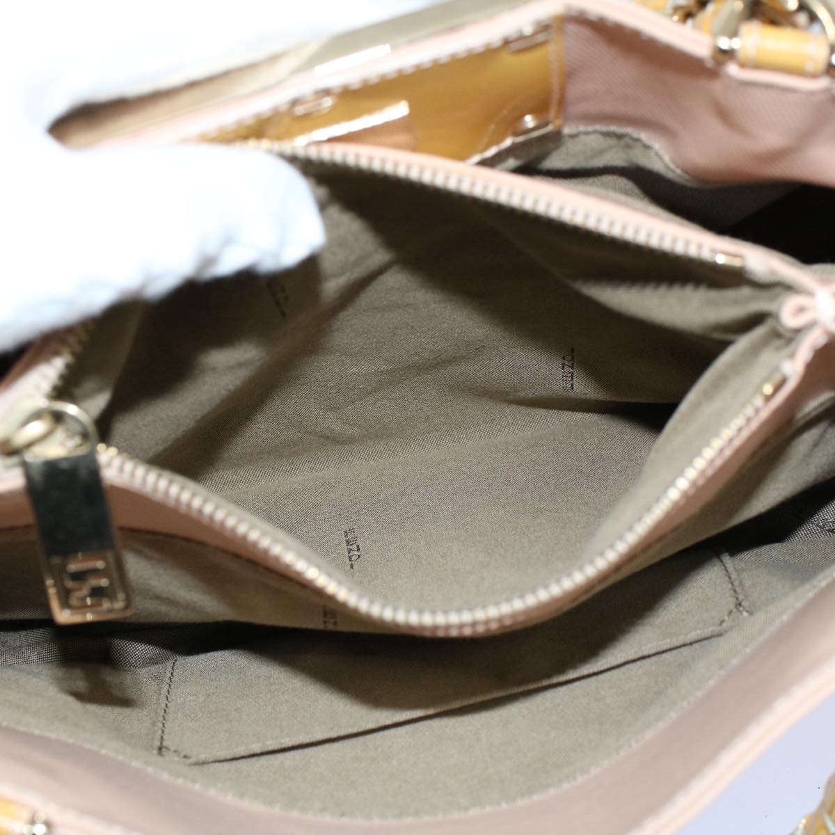 FENDI Chain Hand Bag Nylon Pink 54757