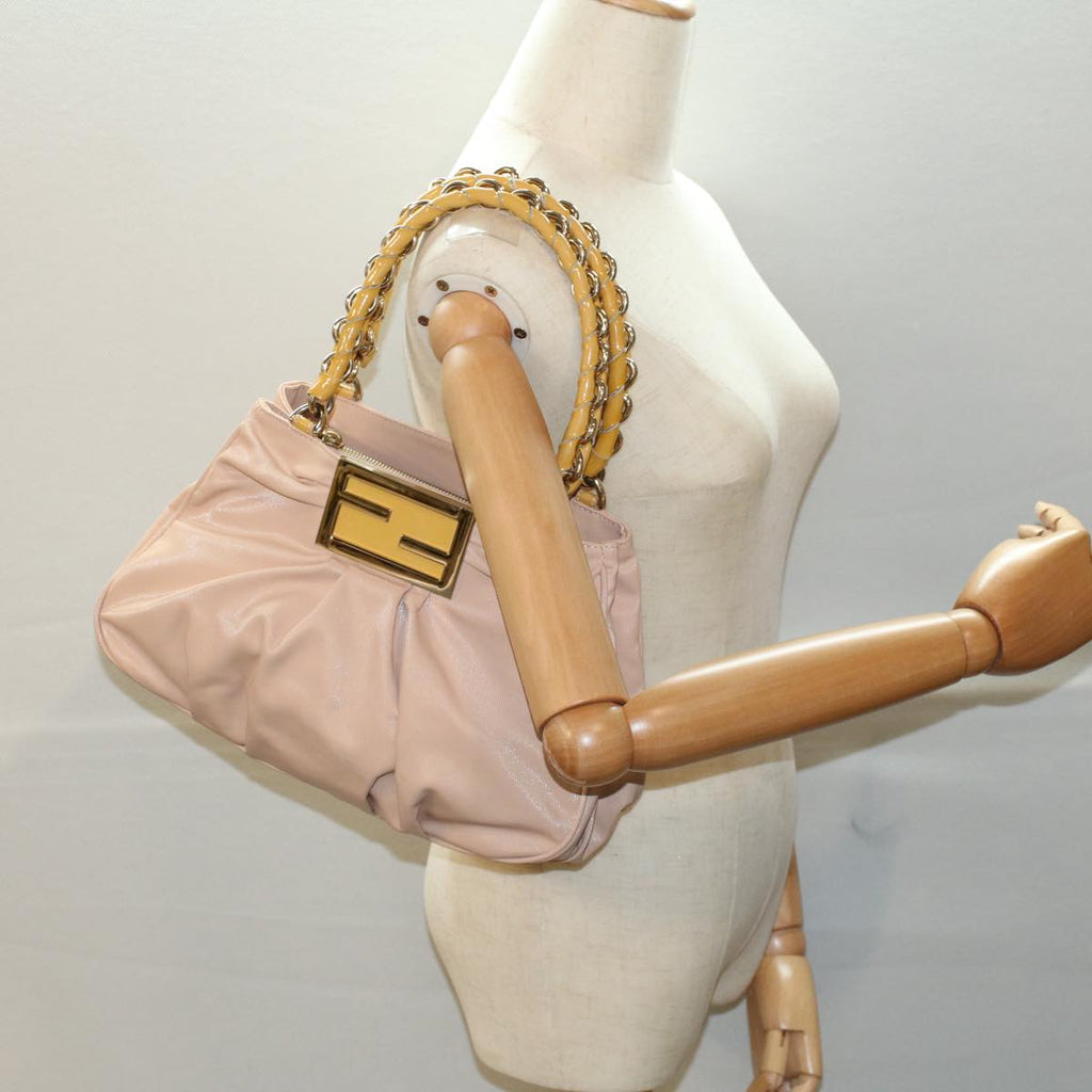 FENDI Chain Hand Bag Nylon Pink 54757