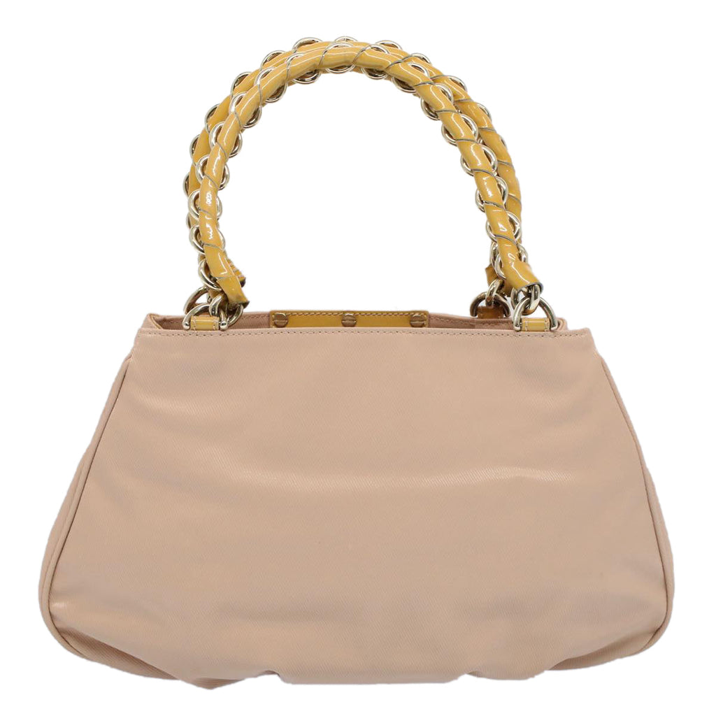 FENDI Chain Hand Bag Nylon Pink 54757