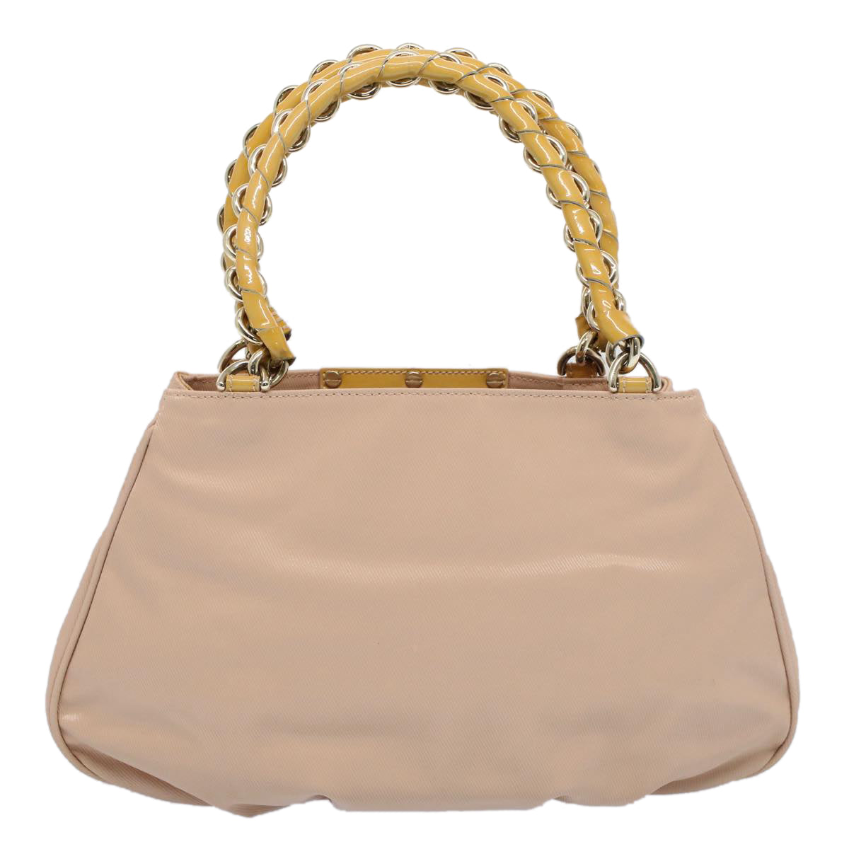 FENDI Chain Hand Bag Nylon Pink 54757