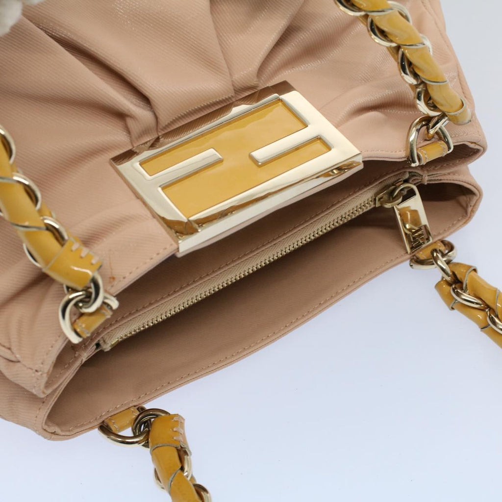FENDI Chain Hand Bag Nylon Pink 54757