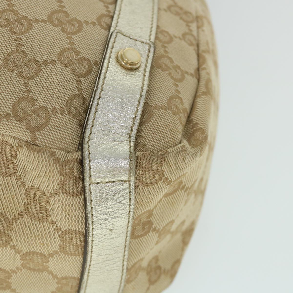 GUCCI GG Canvas Shoulder Bag Beige Gold 130736 54760