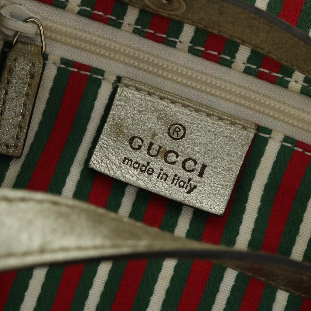 GUCCI GG Canvas Shoulder Bag Beige Gold 130736 54760