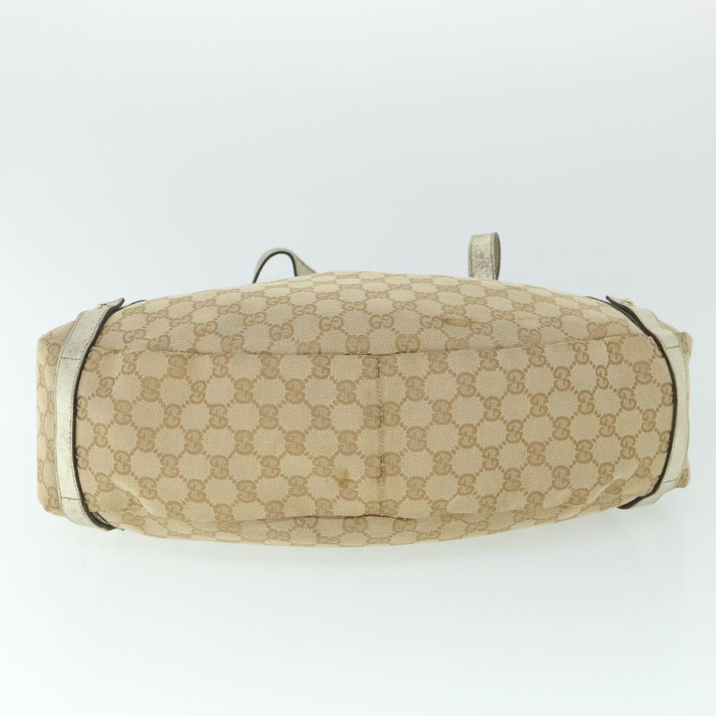 GUCCI GG Canvas Shoulder Bag Beige Gold 130736 54760