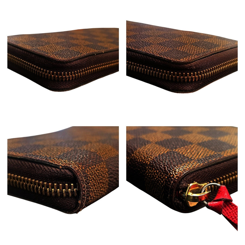 Louis Vuitton Damier Ebene Clemence Wallet Cherry