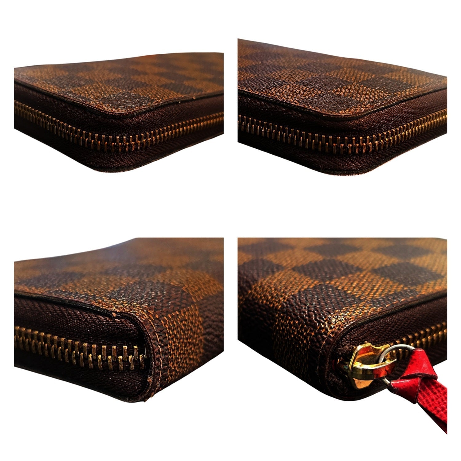 Louis Vuitton Damier Ebene Clemence Wallet Cherry