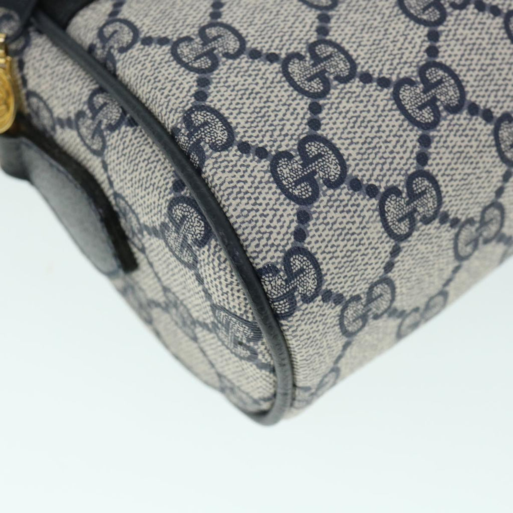 GUCCI GG Canvas Sherry Line Shoulder Bag PVC Leather Gray Red Navy 54775