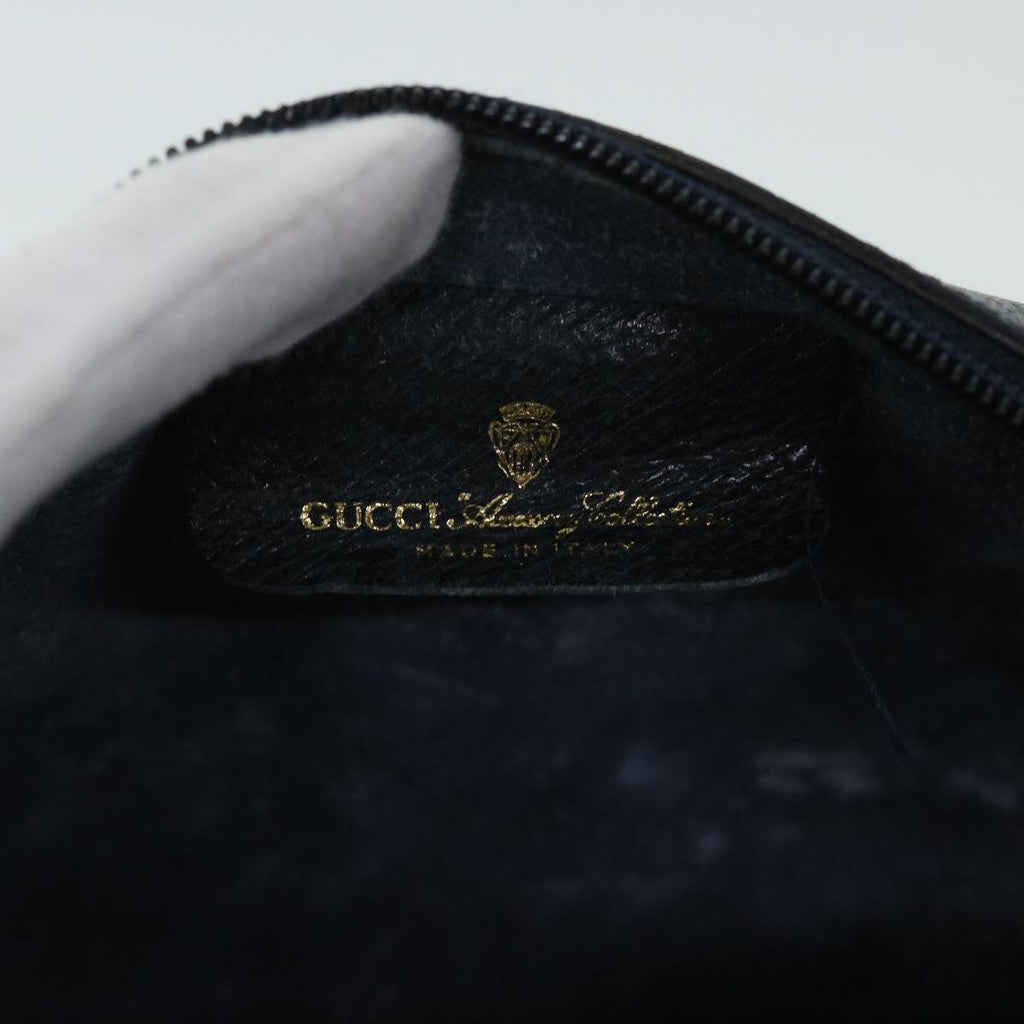 GUCCI GG Canvas Sherry Line Shoulder Bag PVC Leather Gray Red Navy 54775