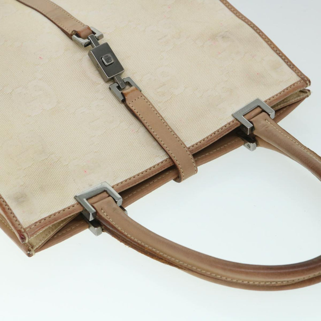 GUCCI GG Canvas Jackie Hand Bag Beige Brown 54800