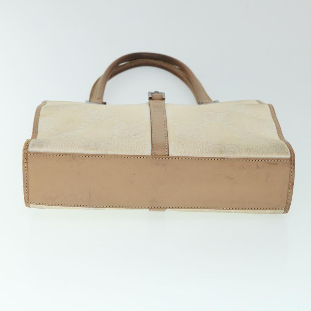 GUCCI GG Canvas Jackie Hand Bag Beige Brown 54800